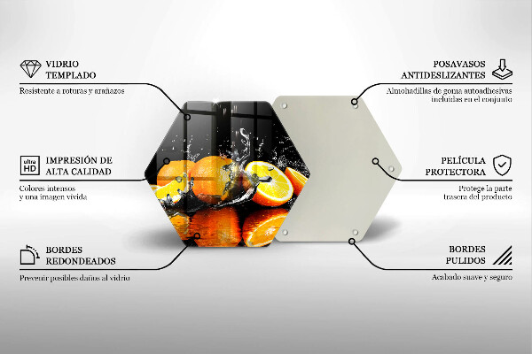 Glas Ceranfeldabdeckung Saftige Orangenfrucht