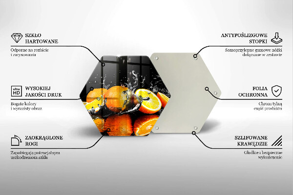 Glas Ceranfeldabdeckung Saftige Orangenfrucht
