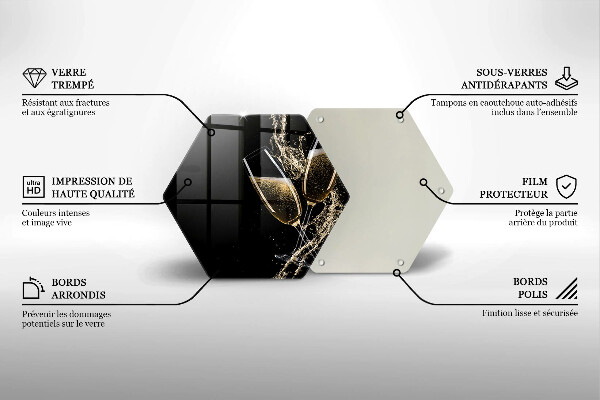 Glas Ceranfeldabdeckung Gläser Champagner