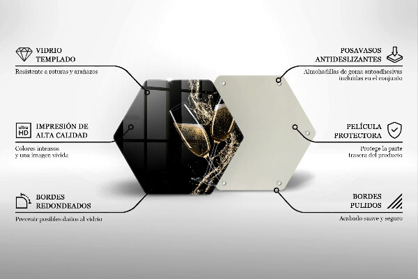 Glas Ceranfeldabdeckung Gläser Champagner