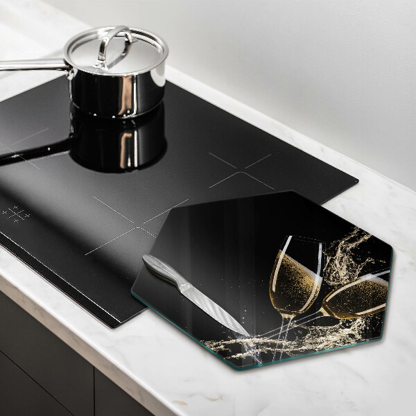 Glas Ceranfeldabdeckung Gläser Champagner