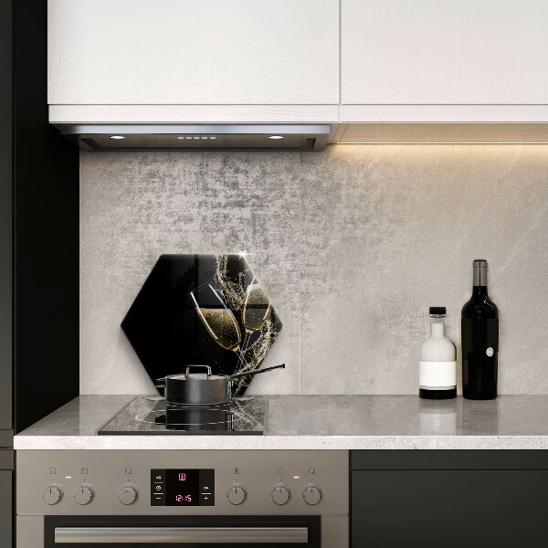 Glas Ceranfeldabdeckung Gläser Champagner