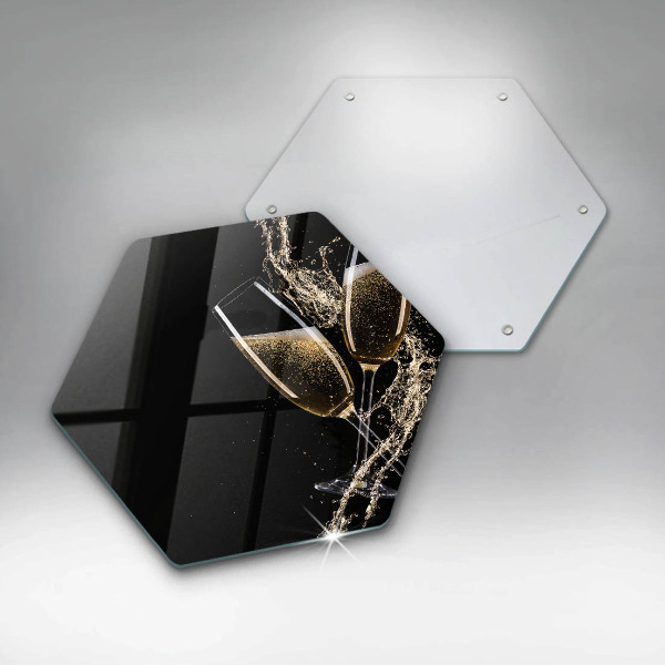 Glas Ceranfeldabdeckung Gläser Champagner