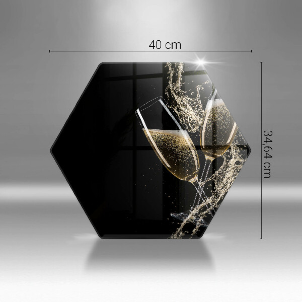 Glas Ceranfeldabdeckung Gläser Champagner