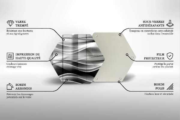 Glas Herdabdeckplatte Abstraktion sanfte Linien