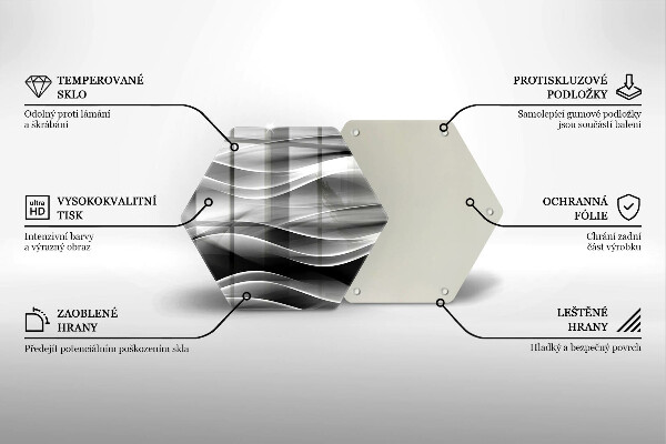 Glas Herdabdeckplatte Abstraktion sanfte Linien