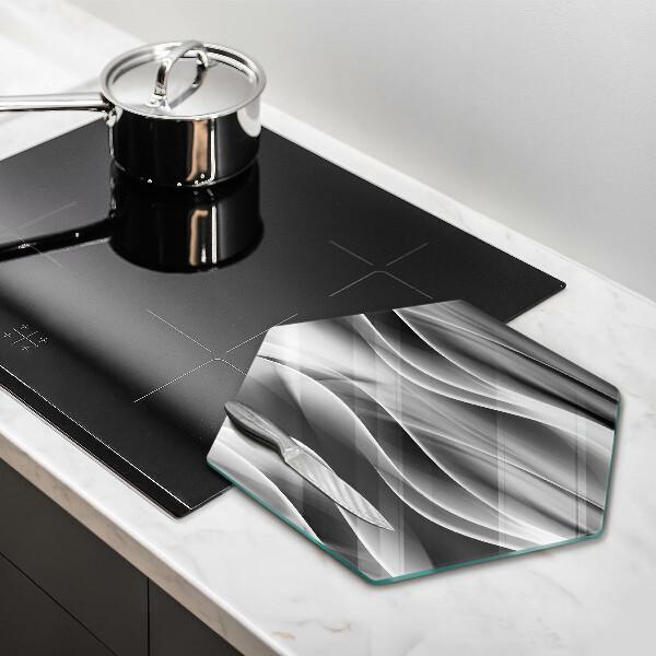 Glas Herdabdeckplatte Abstraktion sanfte Linien