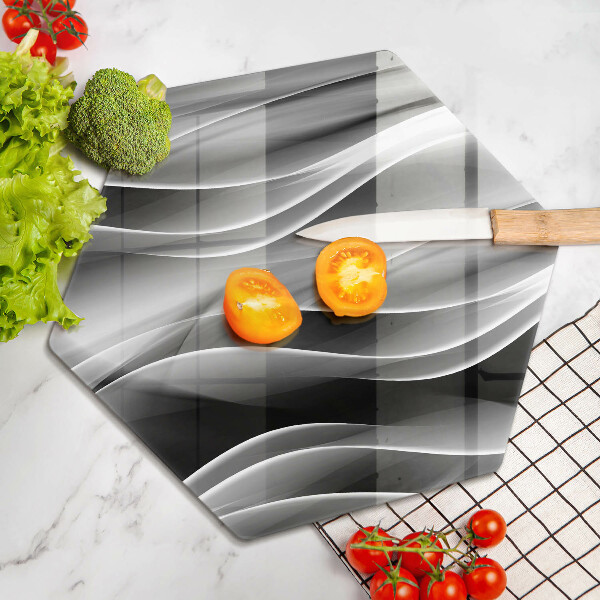 Glas Herdabdeckplatte Abstraktion sanfte Linien