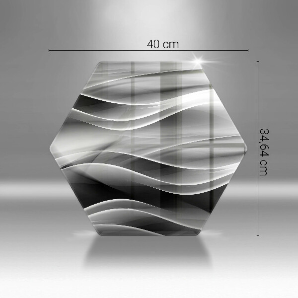Glas Herdabdeckplatte Abstraktion sanfte Linien