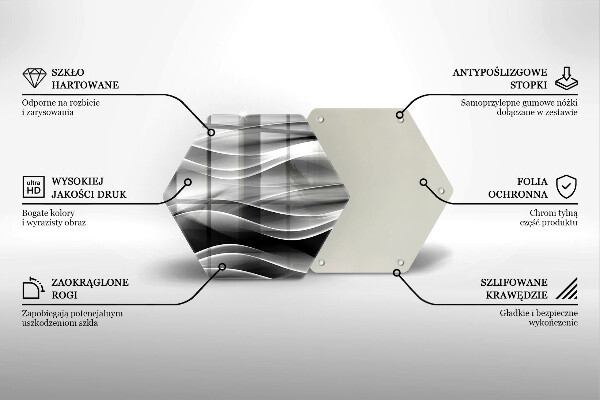 Glas Herdabdeckplatte Abstraktion sanfte Linien