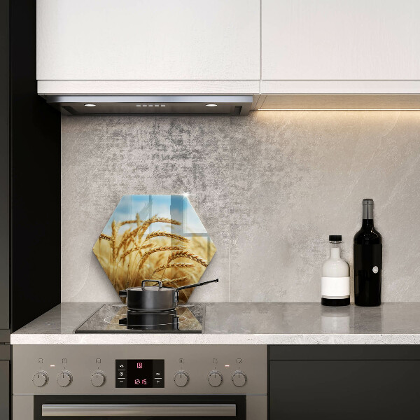 Glas Herdabdeckplatte Getreideähren auf dem Feld