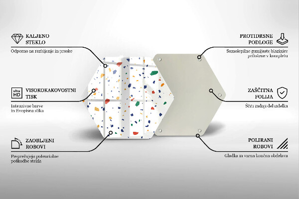 Glas Herdabdeckplatte Buntes Steingut
