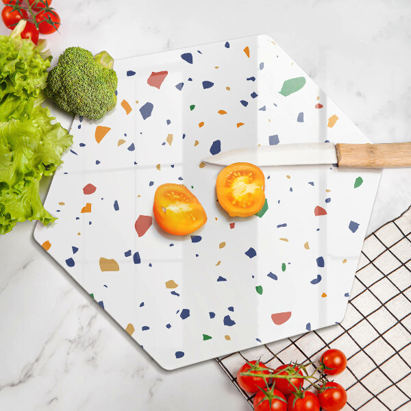 Glas Herdabdeckplatte Buntes Steingut