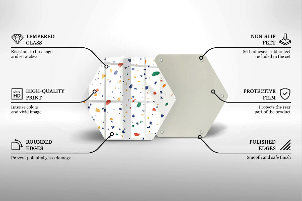Glas Herdabdeckplatte Buntes Steingut