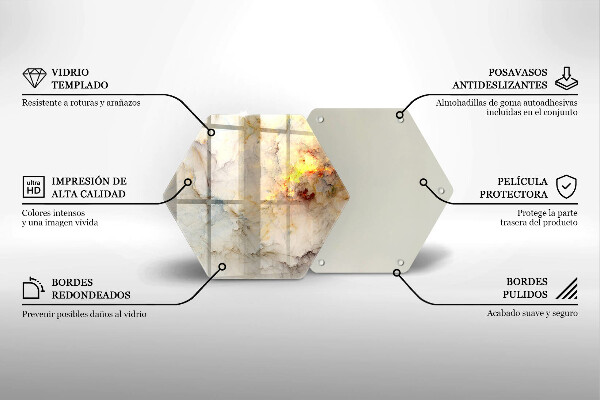 Glas Herdabdeckplatte Marmorstruktur mit Gold