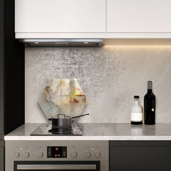 Glas Herdabdeckplatte Marmorstruktur mit Gold