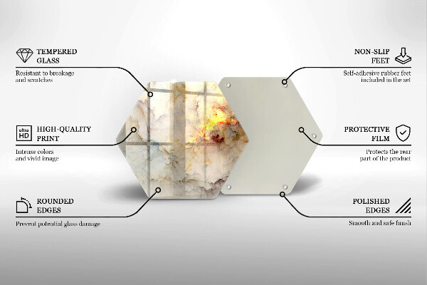 Glas Herdabdeckplatte Marmorstruktur mit Gold