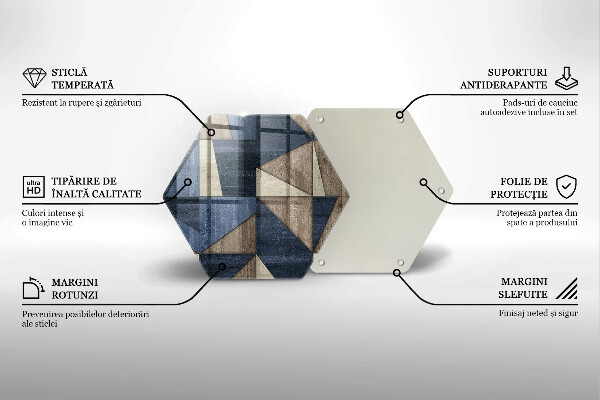 Glas Herdabdeckplatte Geometrische Abstraktion