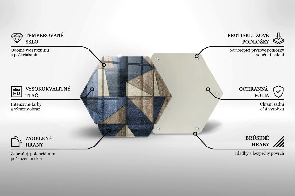 Glas Herdabdeckplatte Geometrische Abstraktion
