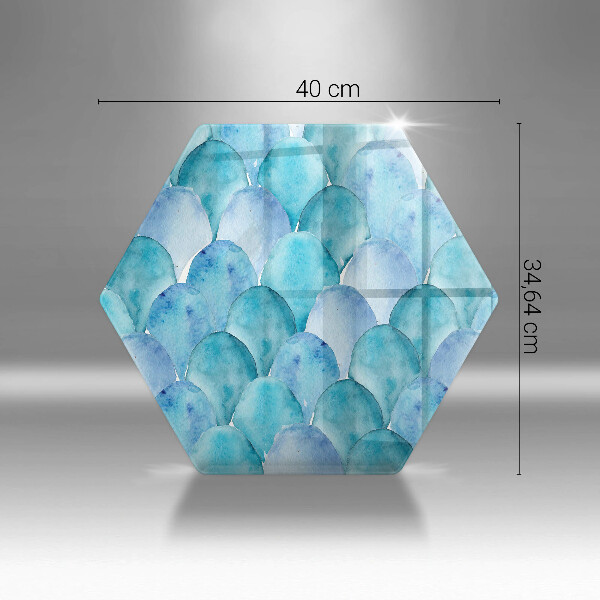 Glas Herdabdeckplatte Aquarellskalen