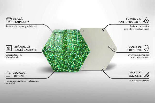 Glas Herdabdeckplatte Blattstruktur