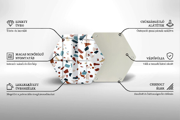 Glas Herdabdeckplatte Dekorativer Stein