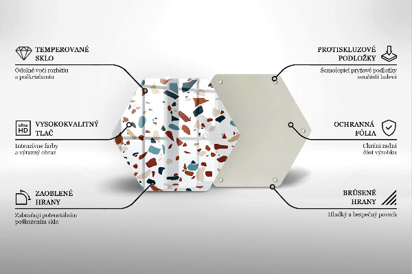 Glas Herdabdeckplatte Dekorativer Stein