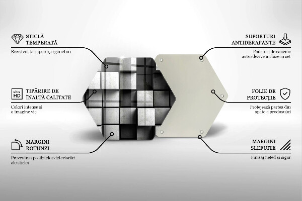 Glas Herdabdeckplatte 3D-Geometriehintergrund