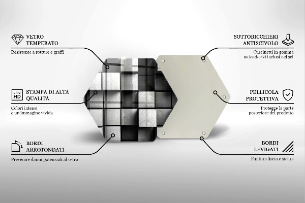Glas Herdabdeckplatte 3D-Geometriehintergrund