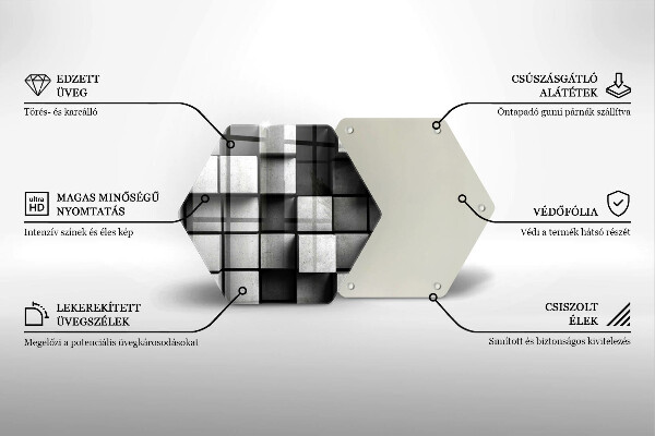 Glas Herdabdeckplatte 3D-Geometriehintergrund