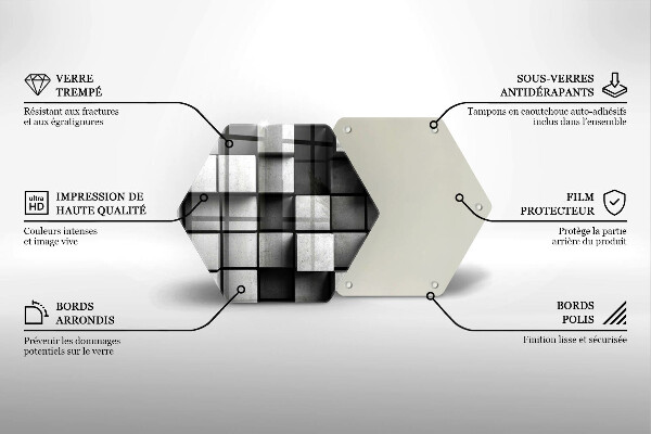 Glas Herdabdeckplatte 3D-Geometriehintergrund