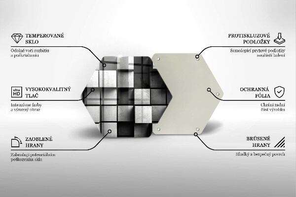 Glas Herdabdeckplatte 3D-Geometriehintergrund