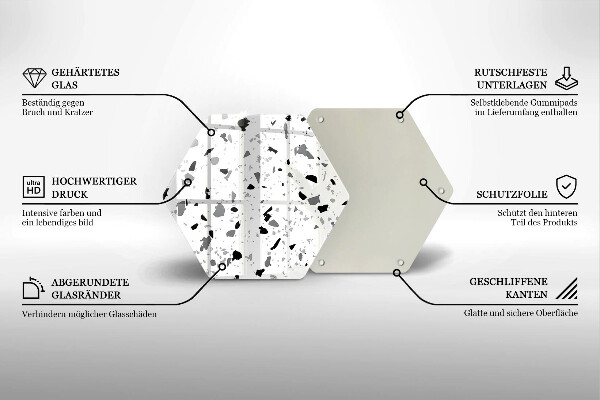 Glas Herdabdeckplatte Dekoratives Steinzeug