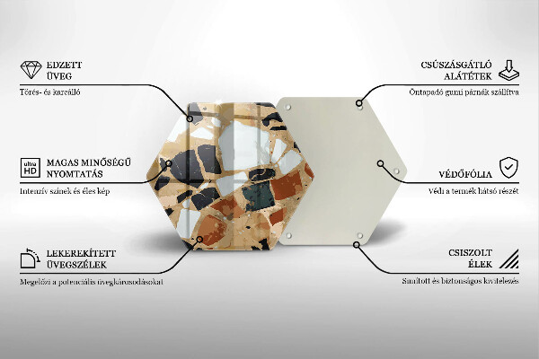 Glas Herdabdeckplatte Dekorativer Steinteller
