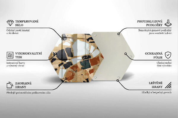 Glas Herdabdeckplatte Dekorativer Steinteller