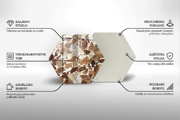 Glas Herdabdeckplatte Dekorative Beizen aus Stein