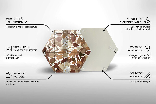 Glas Herdabdeckplatte Dekorative Beizen aus Stein