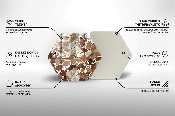 Glas Herdabdeckplatte Dekorative Beizen aus Stein