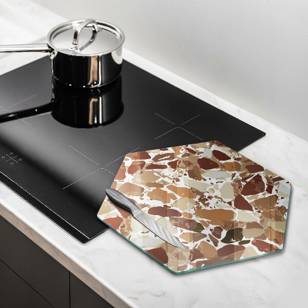 Glas Herdabdeckplatte Dekorative Beizen aus Stein