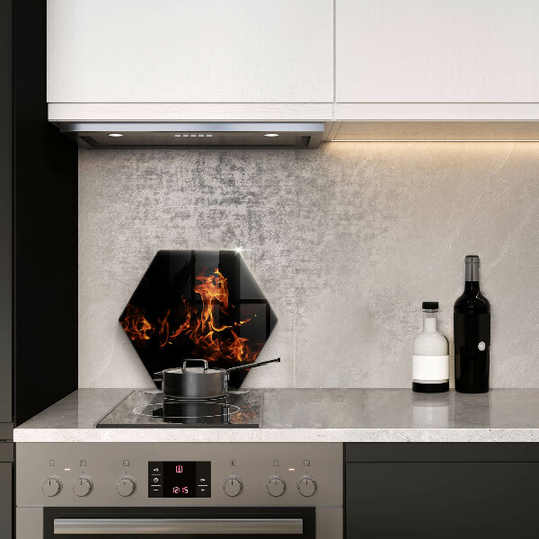 Glas Herdabdeckplatte Zünde eine lebendige Flamme an