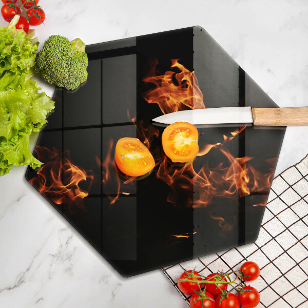 Glas Herdabdeckplatte Zünde eine lebendige Flamme an