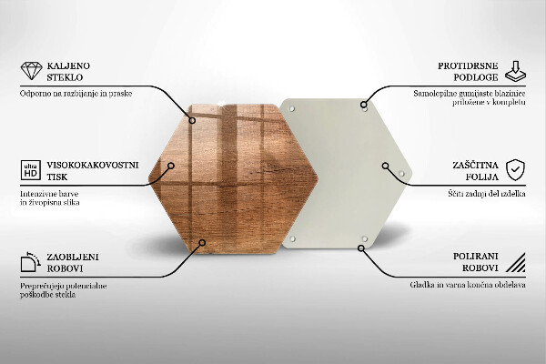 Glas Herdabdeckplatte Holzstruktur