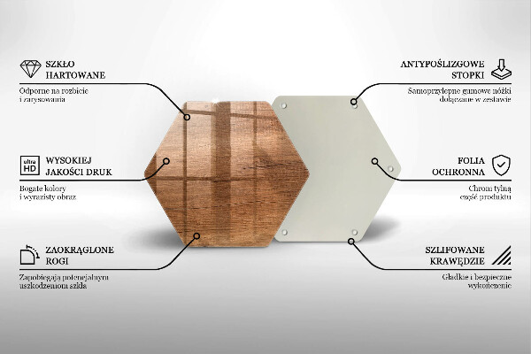 Glas Herdabdeckplatte Holzstruktur