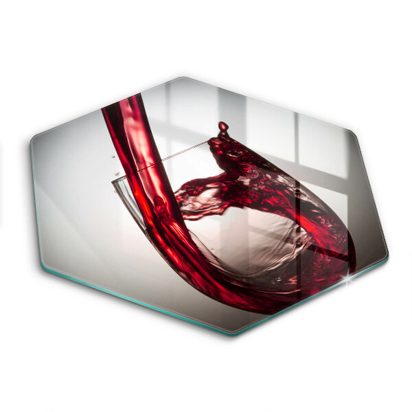 Glas Herdabdeckplatte Glas und Rotwein