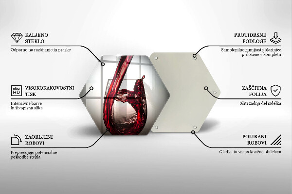 Glas Herdabdeckplatte Glas und Rotwein