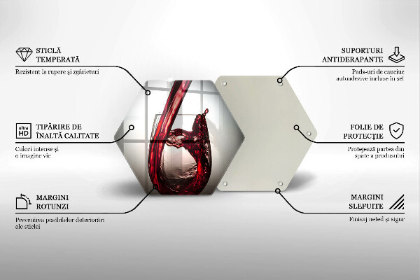 Glas Herdabdeckplatte Glas und Rotwein
