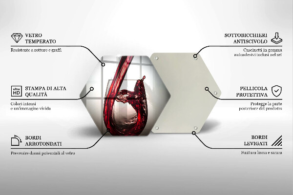 Glas Herdabdeckplatte Glas und Rotwein
