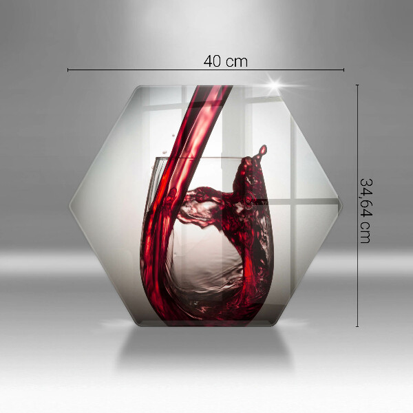 Glas Herdabdeckplatte Glas und Rotwein