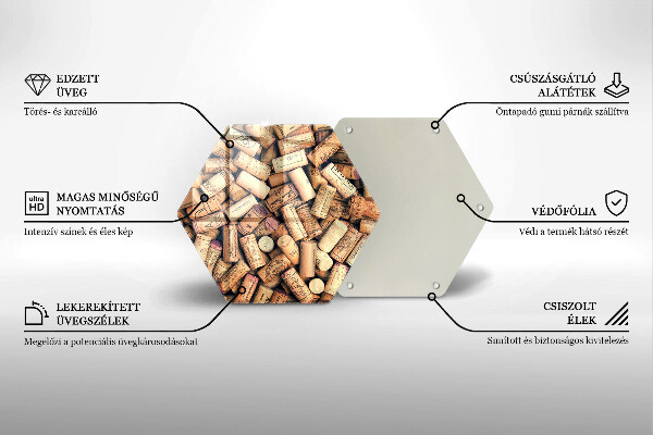 Glas Herdabdeckplatte Weinkorken nahtloses Muster