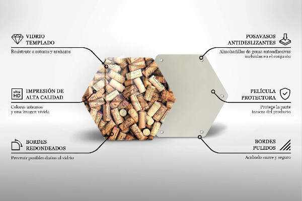 Glas Herdabdeckplatte Weinkorken nahtloses Muster